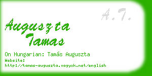 auguszta tamas business card