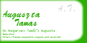 auguszta tamas business card